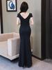 Javanese Style Elegant Evening Gown with Slit - Sexy, Dominant, and Classy Women's Nightclub Dress