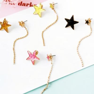 Women's Silver Needle Earrings Daily N128