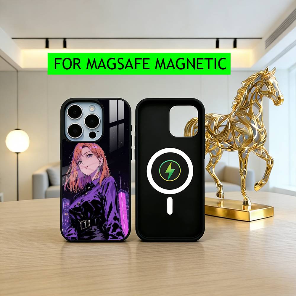 Jujut-su N-Nobara Kugisaki-NK K-Kaisen Phone Case For iPhone17,16,15,14,13,12,11 Plus,Pro Magnetic For Magsafe Wireless Charging
