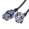 EU 16A Angled C19 Connector Power Cord 1.5/2.5mm², VDE Compliant