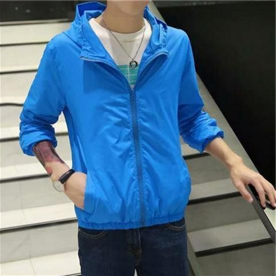 2023 Lätt Genomskinlig Solskyddsjacka för Herrar - Mångsidig Strandkläder för Studenter