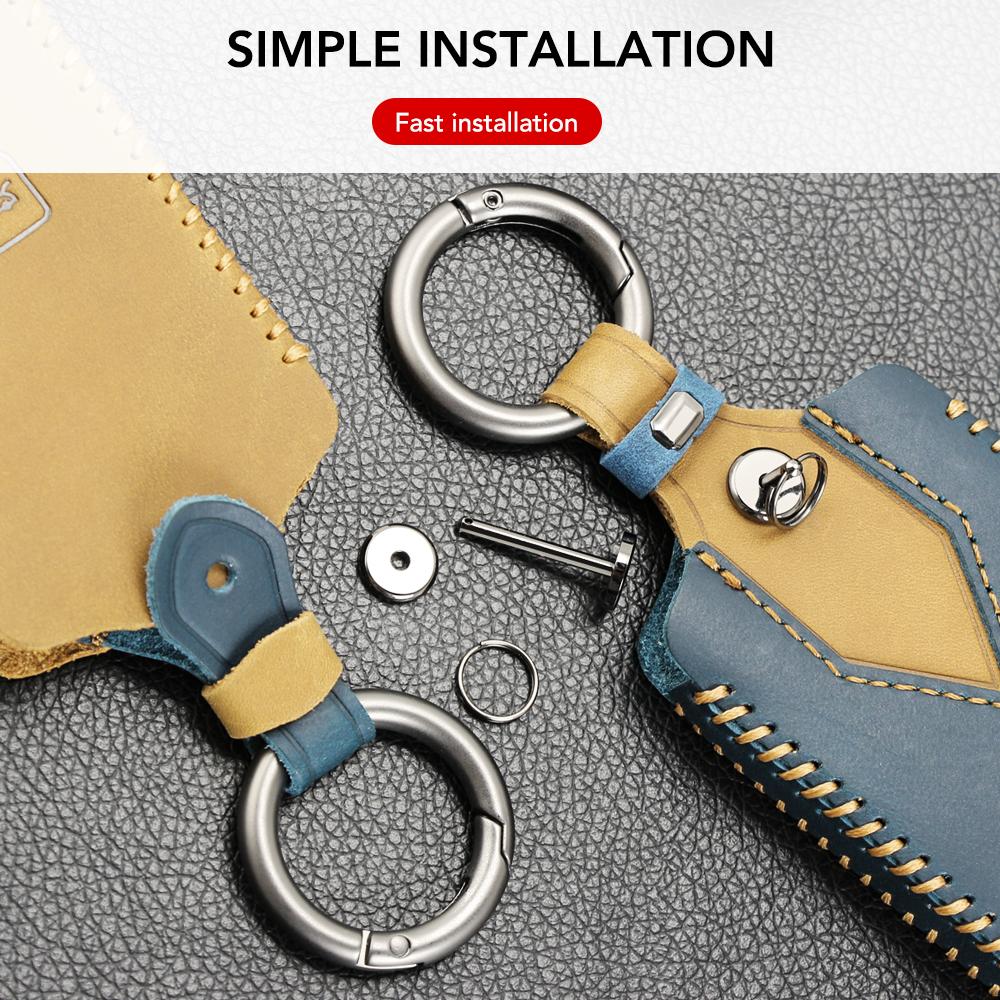 För Renault Captur 2022 Lädernyckelhållare till Renault Clio Megane Arkana Arcan Kadjar Zoe Espace 5 Smart Key Bilväska