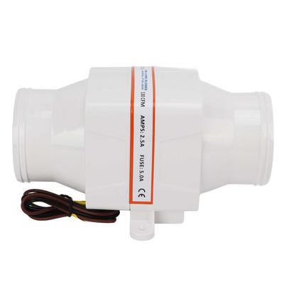 3 Inch 12V 130CFM In Line Blower Electric Waterproof Marine Bilge Air Blower with 4 Blade Fan for