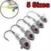 5pcs Swimbait Jig Heads for Freshwater and Saltwater Fishing - Minnow Fish Head Design for Enhanced Attraction and Hooking Power