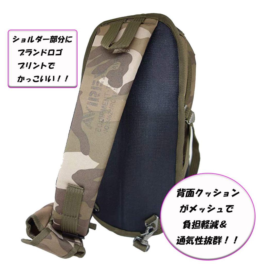 AVIREX EAGLESERIES Canvas Body Perfect for and Popular A Great Gift for AVX305 One-Shoulder Bag, School, Outdoors, More. Military-inspired Design.