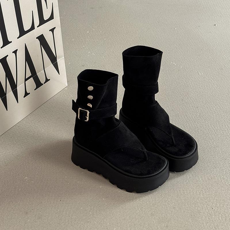 Mode Damessandalen Zomer Mode Bohemien Platform Sandalen Uitgesneden Ort Buis Broek Dames Laarzen Retro Romeinse Laarzen Sandalias Mujer