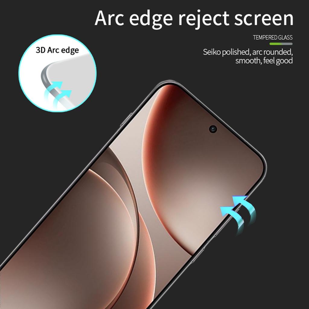 For Oppo Find X9 5G Screen Protector MOFI 9H 3D Curved Tempered Glass Film