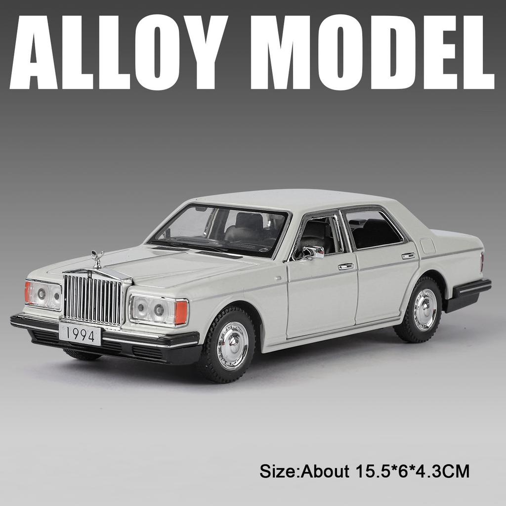 1:32 Phantom Silver Spur Model Vintage Car Toy Sound Light Doors Opened Vehicles Pull Back Cars Toys Collection of Ornaments