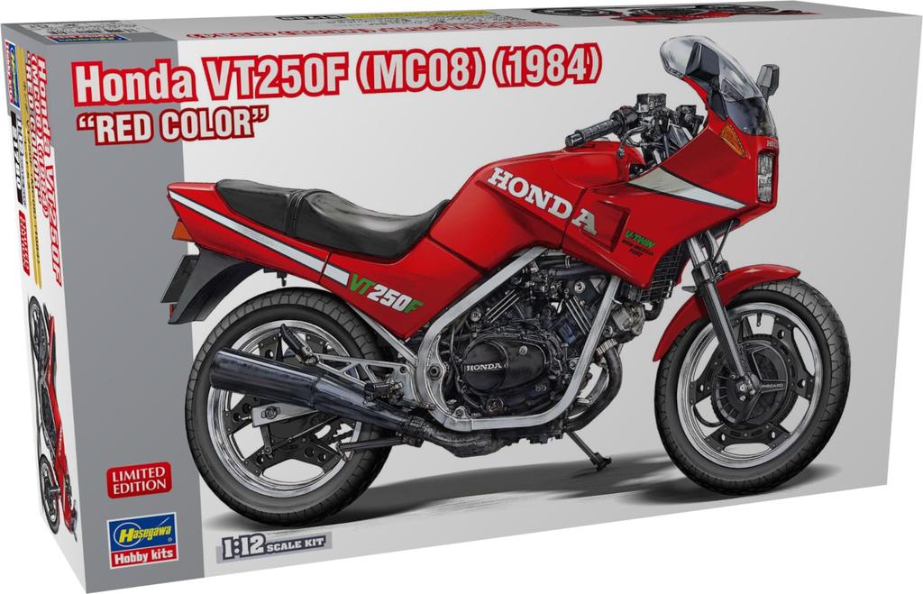 Hasegawa Honda VT250F Plastic Model Kit 21780 1/12 (MC08) (1984) "Red" (Motorcycle)