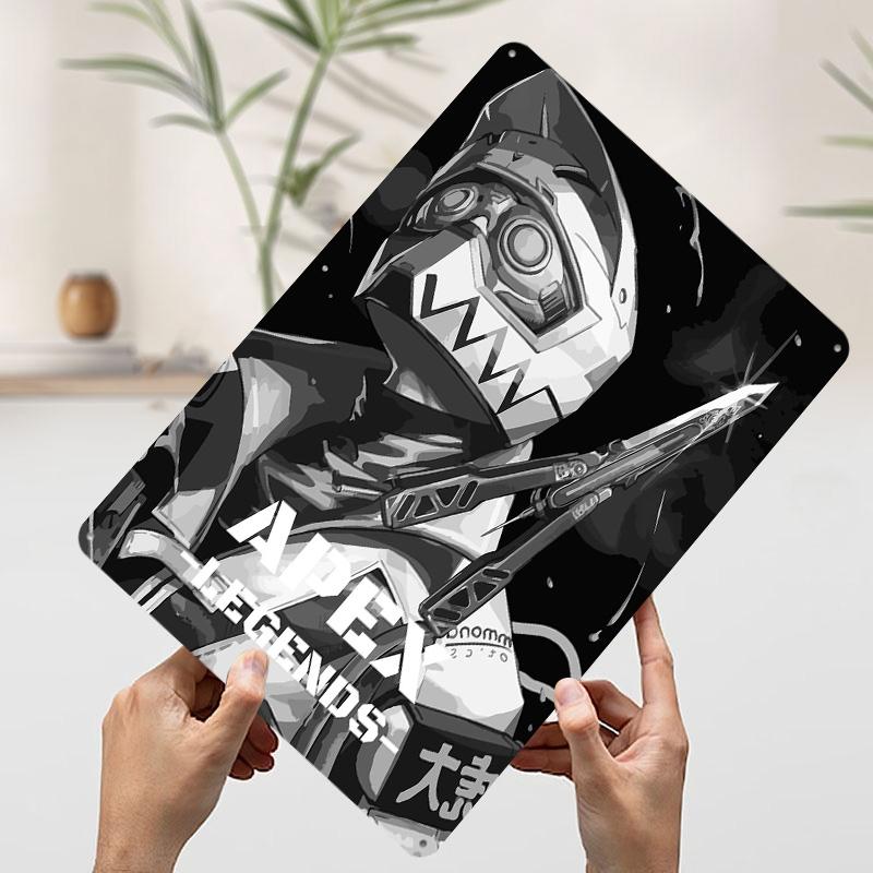 Apex Legends Character Portrait Metal Poster Customized Wall Art Retro Vintage Tinplate Signs for Decoration Room Bathroom Decor