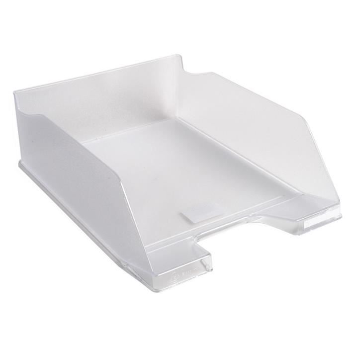 Corbeille-à-courrier - EXACOMPTA - MAXI-COMBO - A4+ - Superposable - Blanc cristal