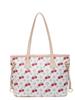 Cherry Print Denim Handbag - High-Quality, Large Capacity Commute Tote Shoulder Bag, 2025 Fashion.