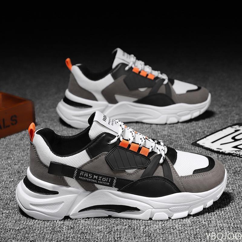 

Fashionable versatile autumn new casual comfortable sneakers men s thick soled running shoes breathable men s sports shoes 44