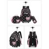 Zaino scolastico con ruote per bambine Set zaino trolley Con borsa per il pranzo Astuccio Valigie da viaggio Zaino trolley Zaino per studenti Borsa per libri