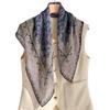 100% Natural Real Silk Scarf Women Print Bandana Square Scarves Wrap Kerchief Fashion Summer Beach High Quality Hijab Sjaals
