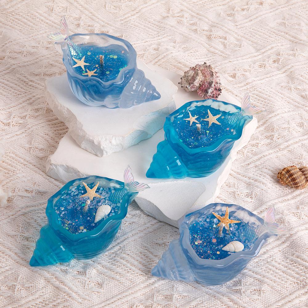 Sea Shell Aromatherapy Candle Creative Starfish ShellSea Sh Scented Candle Sea Shell Candle Handmade Sea Shell Whirlpool Candles