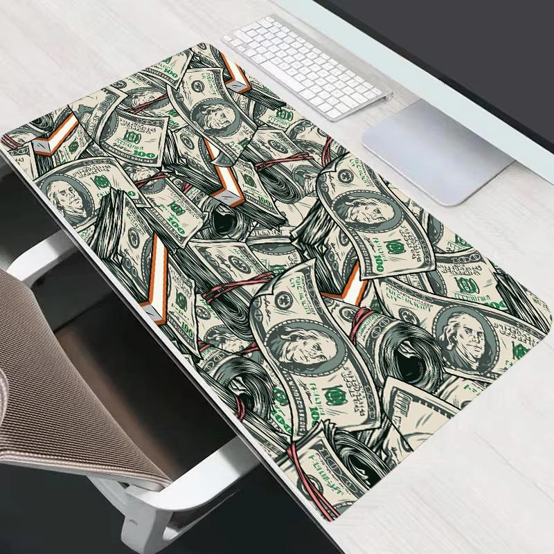Dollar Pattern Mouse Pad Large Computer Office Game Table Mats New XXL Rubber Antislip Gaming Keyboard Mousepads Long Desk Pads