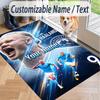 Custom Text Printed Rug Erling Haaland Non Slip Floor Carpet For Home Room Decor