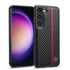 Carbonfaser-Ledertasche für Samsung Galaxy S21 S20 FE S8 S9 S10 S22 Plus S23 Ultra Note 20 Stoßfeste Mikrofaser-Innenhülle