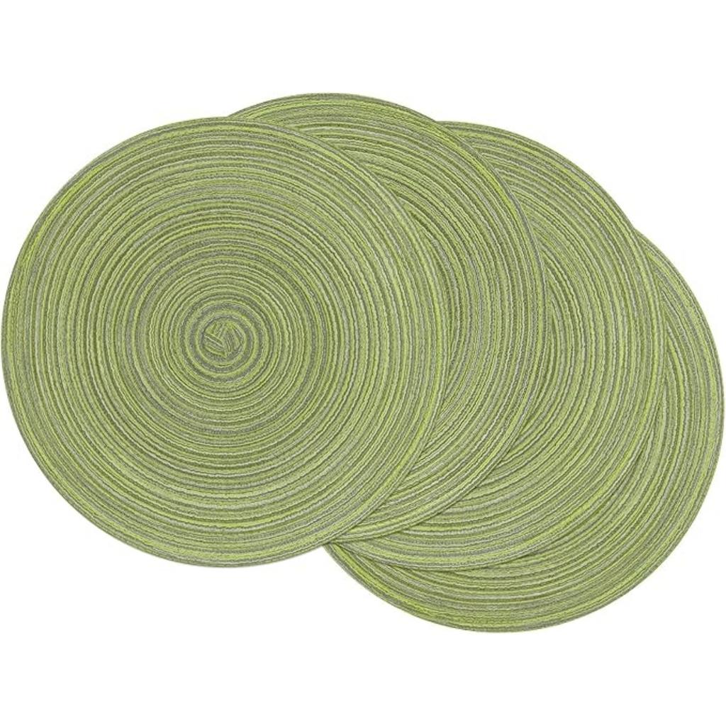 Kulaté prostírání Sada 4 kusů Kulaté stolní prostírání Pletené bavlněné prostírání 30 cm pro kuchyňský jídelní stůl Sváteční párty