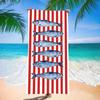 Beach Towel Sand Free Quick Dry Microfiber Sardine Fish Print Red White Striped Towels for Adults Pool Swim Camping Travel
