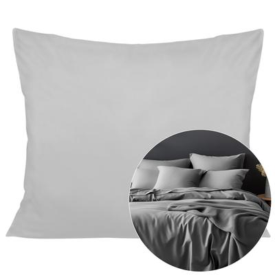 40x60 Cotton Satin Pillowcase, Plain, Ash Gray