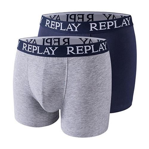 Replay Mens Melange Boxer Shorts (Pack of 2)