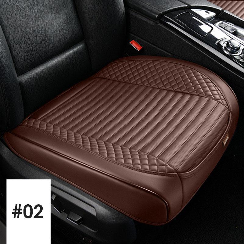 Universal PU Leather Quilting Car Front Seat Cover Auto Interior Accessories Half Surround Bottom Protector Cushion Seat Covers