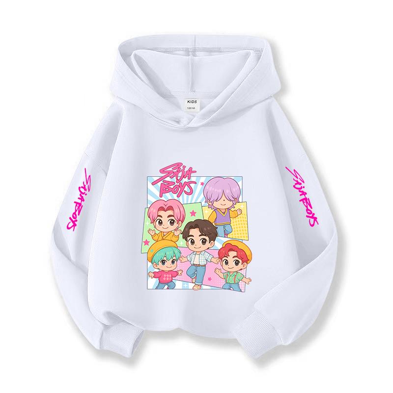 Kpop Halloween Dziecięca Bluza z Kapturem Boże Narodzenie Odzież Codzienna Przytulna Góra Dziewczynki Chłopcy