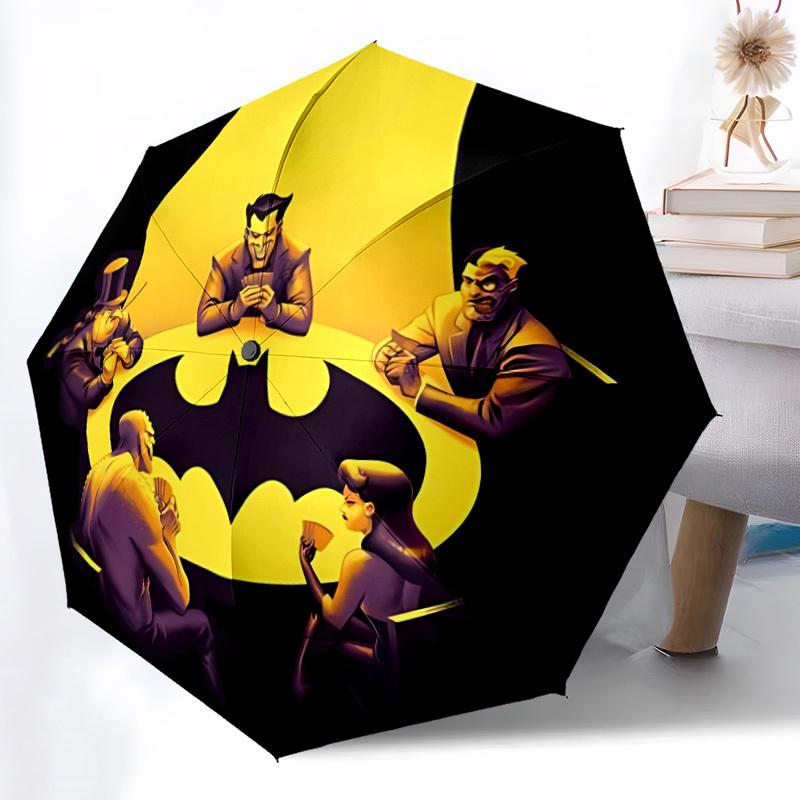 1pc Batman Poker Night Windproof Automatic Umbrella, Lightweight for Women/Men, Perfect Christmas Gift A0811235