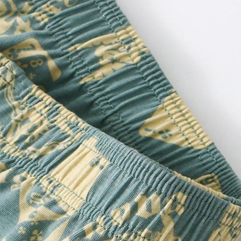 Mens Underwear Boxers Shorts Casual Cotton Sleep Underpants High Quality Fashion Print Loose Comfortable Homewear Panties
