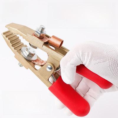 Ganz aus Kupfer gefertigte A-förmige Erdungsklemme für Elektroschweißgeräte und Argon-Lichtbogenschweißmaschinen