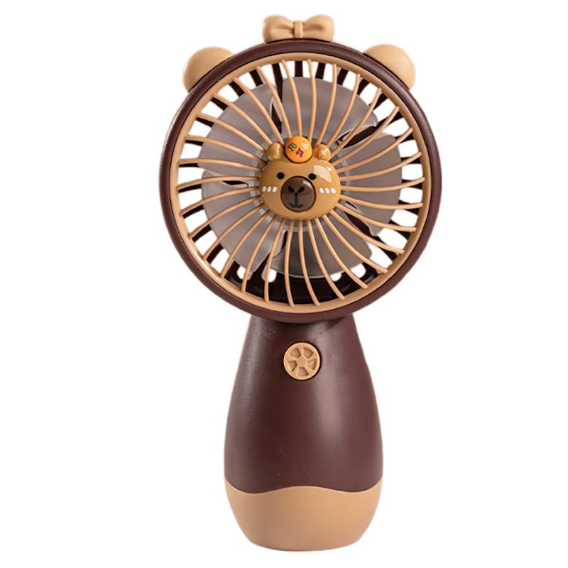 

Cartoon Handheld Mini Usb Rechargeable Quiet Desk Fan - Portable Summer Cooling Solution For Dorms And Offices