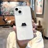 Funny Black White Cat Lovers Couple Phone Case For iPhone 16 15 14 13 12 11 Pro Max XS X XR 7 8 SE Silicon Paired Cover Funda