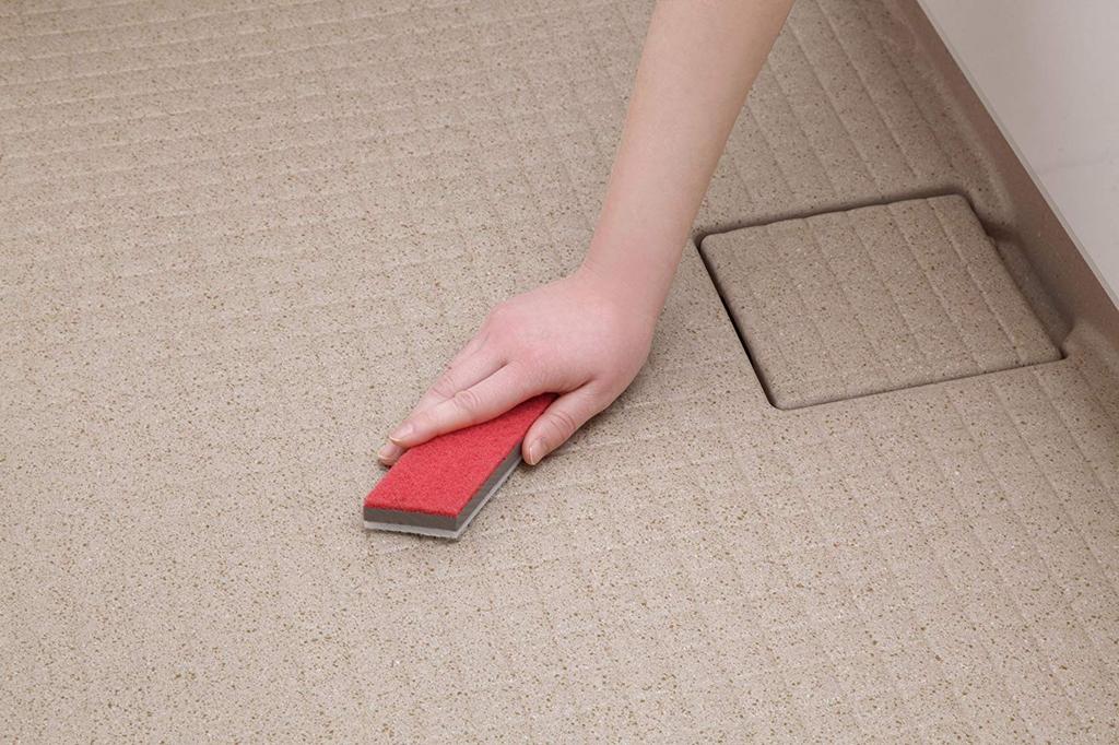 Towa Sangyo Bathroom Cleaning Sponge, Red, Approx. 4.5 x 2.5 x 16.4 cm, Mold Removal Stick, Set of 10