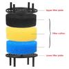 EW-604 External Canister Filter System with Pre-Filter 4Pcs Sponge Cartridges for Aquarium Fish Tank Water Cleaning