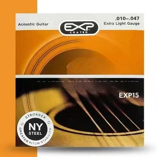 Acoustic & Electric Guitar Strings: DDLO Folk, EZ Brass, EJ Phosphor Bronze, EXL Electric.