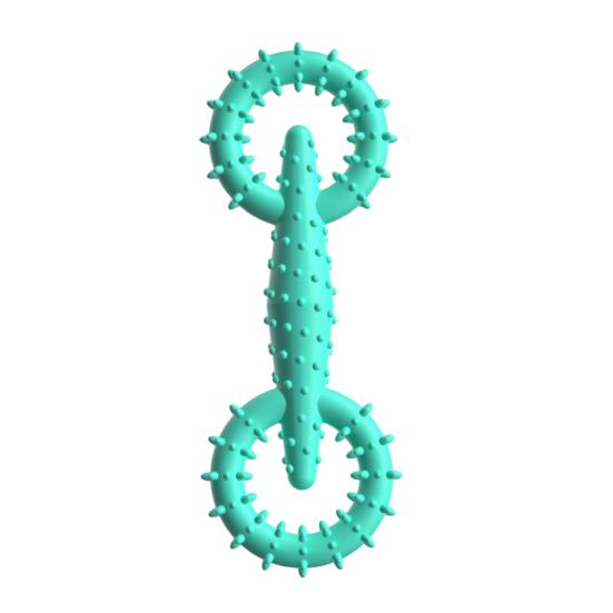 

Dog Chew Toy Spiny Texture for Teeth Cleaning TPR Soft Rubber Interactive Pet Toy Pull-Tab Puppy Teething Toy Relieves Boredom and Protects Gums