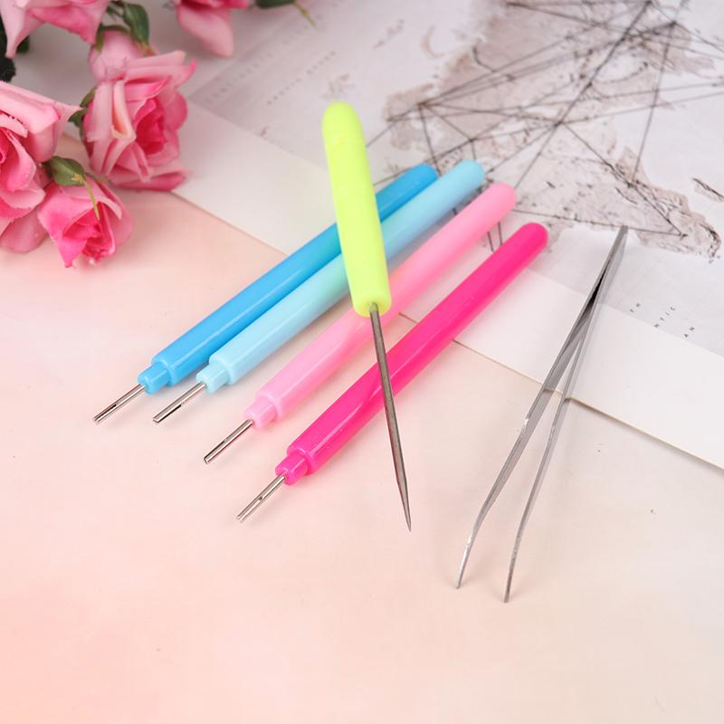 6Pcs Paper Diy Set Quilling Paper Tools Tweezer Needle Pins Slotted Pen Tool Kit