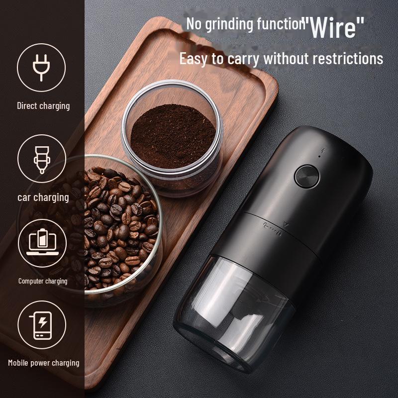 Tragbare, über USB wiederaufladbare elektrische Kaffeemühle für Camping