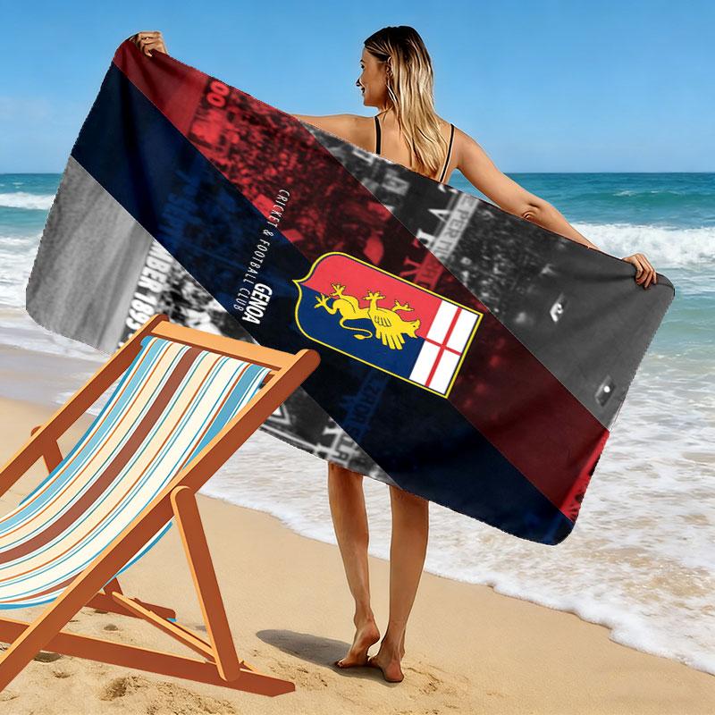Genoa C.F.C. Poster Strandtuch, Großes Weiches Schnelltrocknendes Handtuch für Strand Camping Schwimmen
