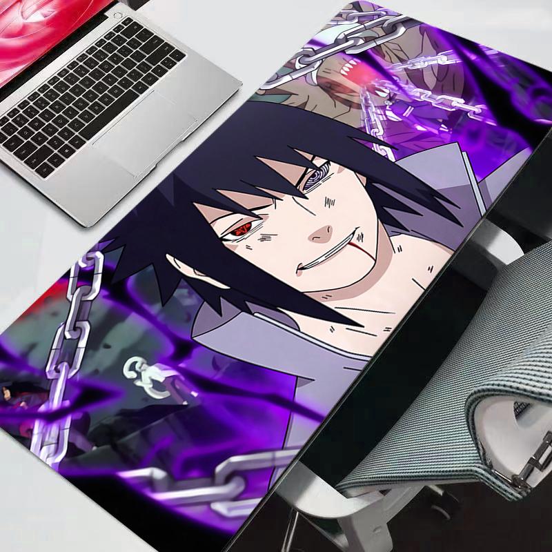 Mouse Pad Large Naruto Gamer Gaming Accessories Speed Keyboard Rubber Lock Edge Desk Mat Laptop Mousepad Durable Anime