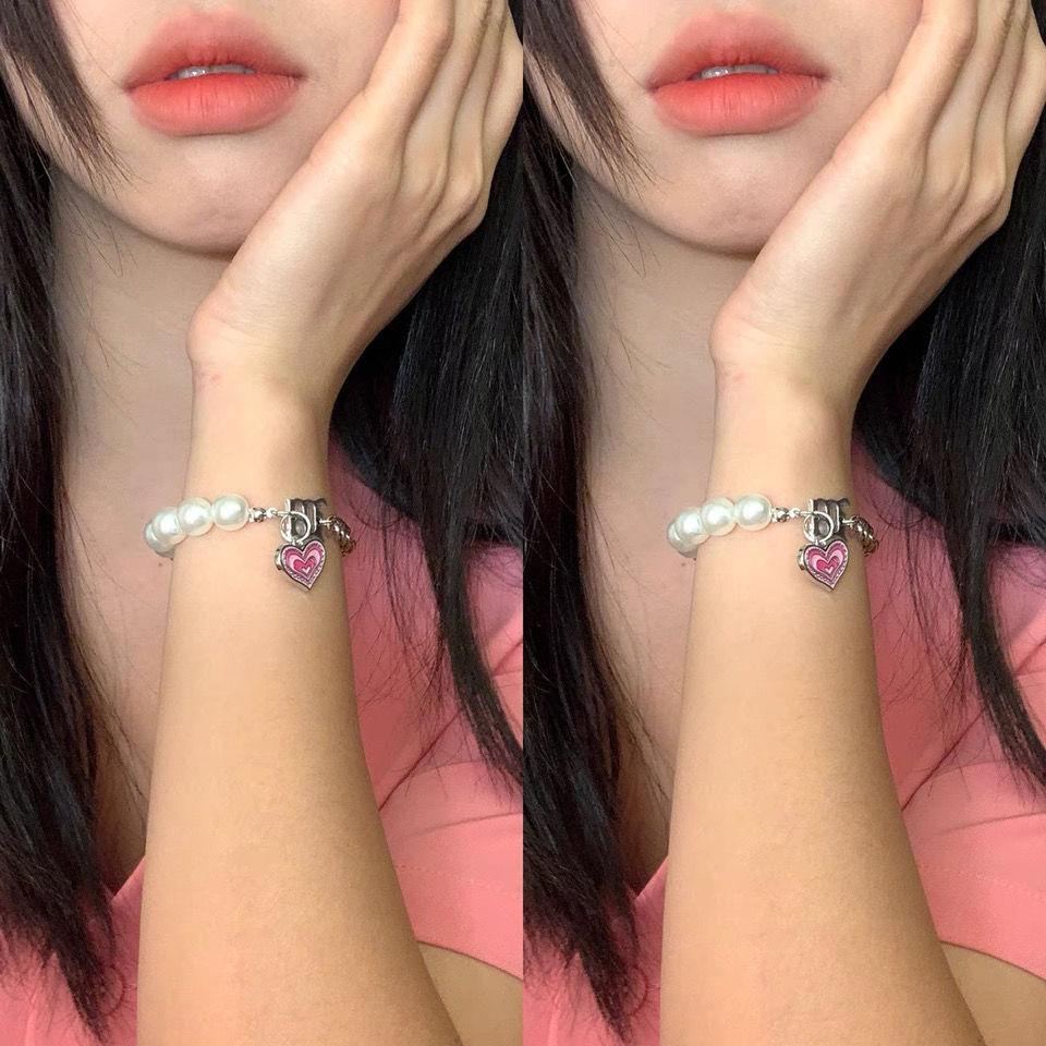 ins cute millennial sister y2k child love chain bracelet collarbone chain sweetheart various hair