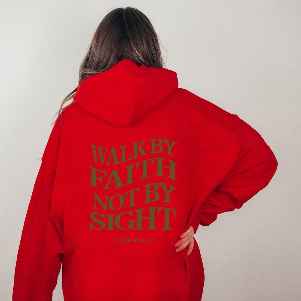 WALKBY FAITH NOTBY SIGHT Women Letter Print Sweatshirt Hoody Hoodies Solid Long Sleeve Brand Casual Ladies Top Fashion Streetwear Clothing