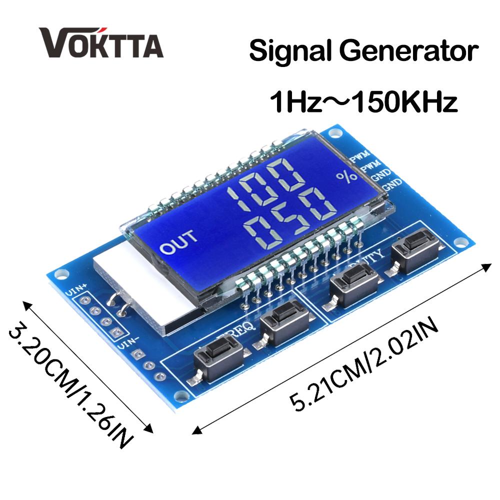 5-30V Signal Generator LCD Display 1Hz-150Khz Adjustable Frequency PWM Pulse Module