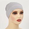 Solid Color Modal Jersey Hijab Scarf Elastic Inner Cap Soft Underscarf Woman Muslim Fashion Bonnet 22*21Cm
