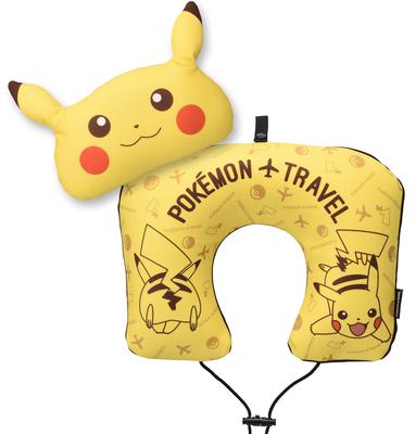 Gowell Pokemon Hals-Flugzeug Flugzeug Flugzeugkissen mit Mini-Pikachu Niedliches Reisekissen, U-förmiges Kissen, (Reiseaccessoire, Charakter, Gegenstand)