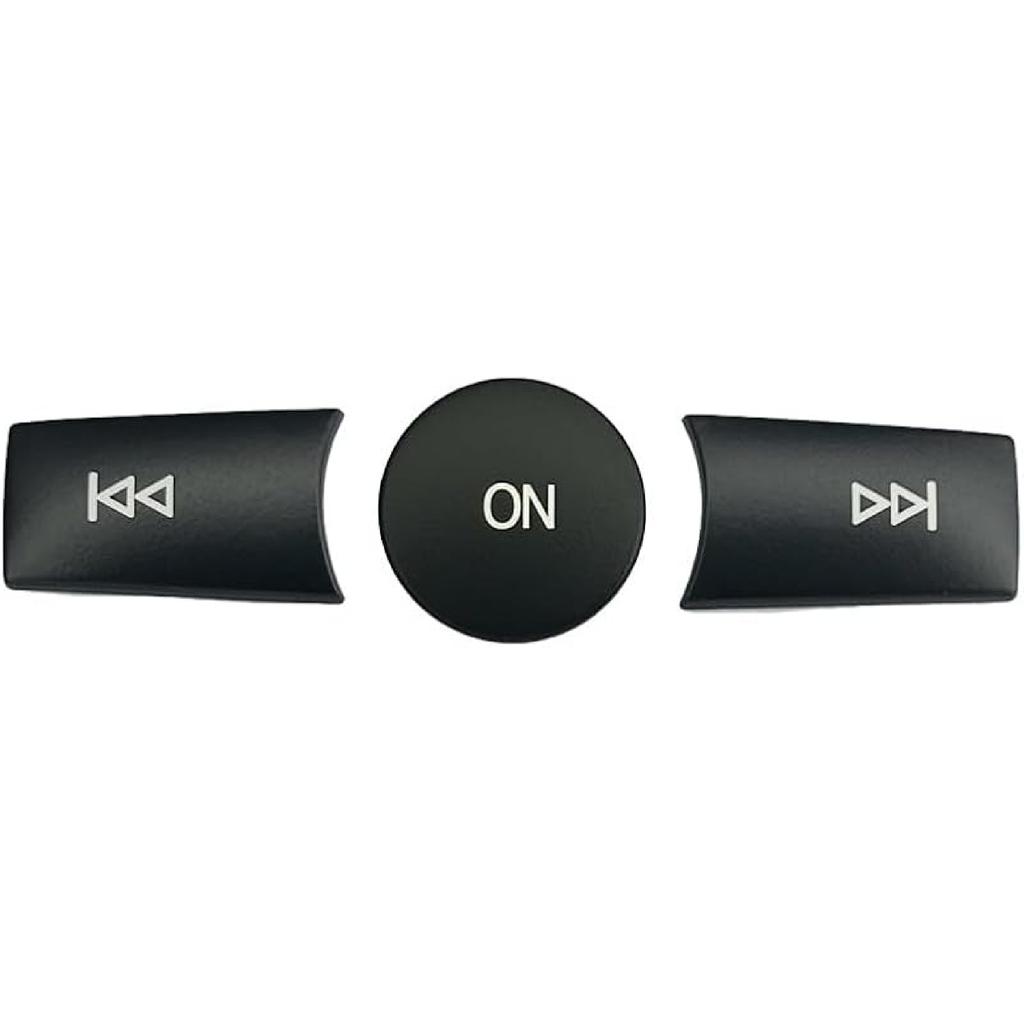 Black Car Radio Volume Forward Backward ON Buttons Cover Stickers Trim Compatible with Mercedes Benz A CLAS W176 B Class W246/C Class W204/ E Class