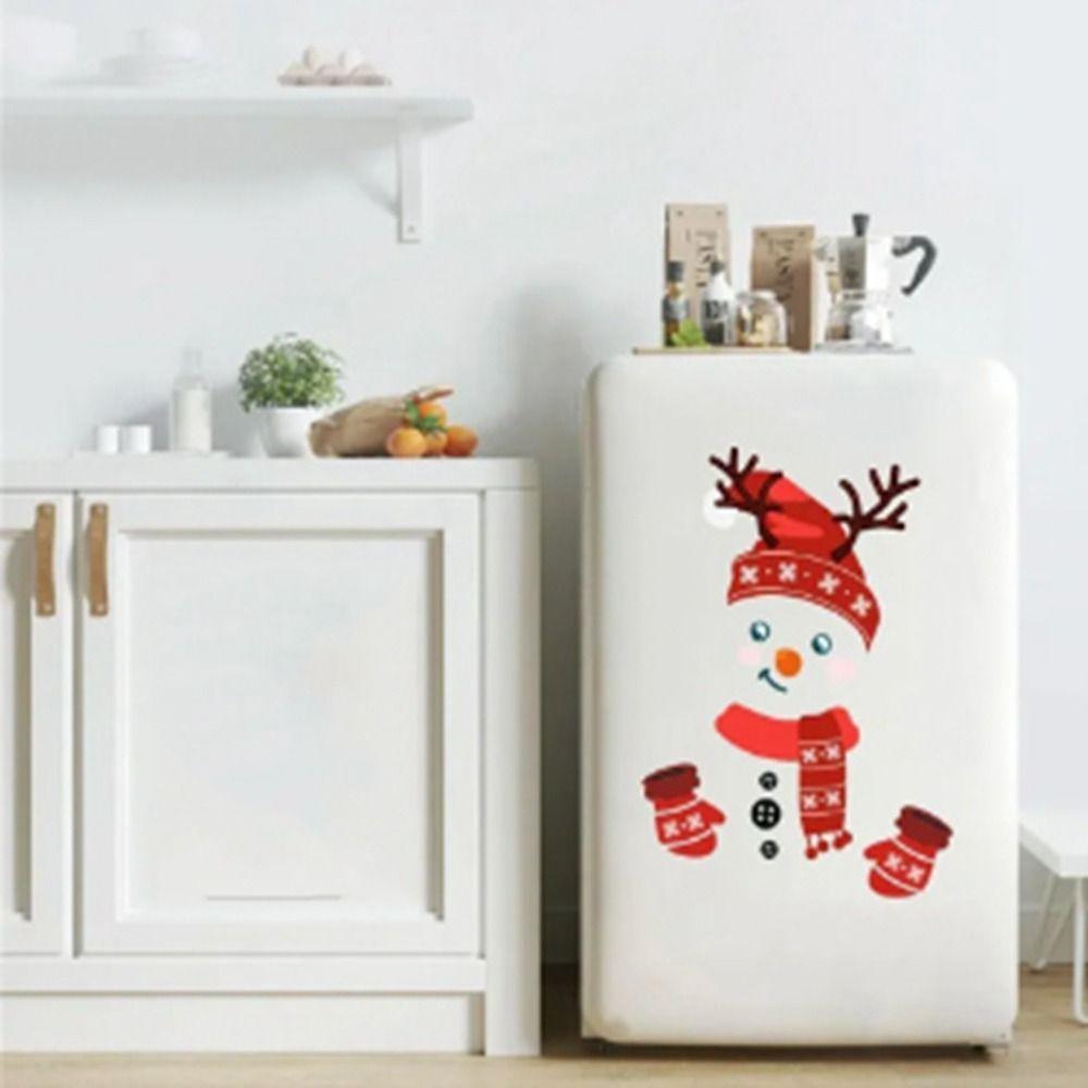 Graffiti Christmas Snowman Stickers PVC Snowman Door Decal Snowman Refrigerator Sticker Window