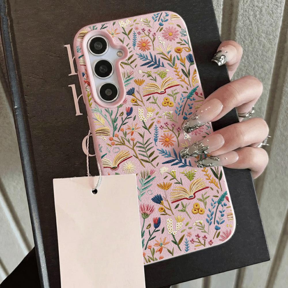 Vintage Bloemen Telefoonhoesje Voor Samsung A56 5G A37 A57 A16 A17 A55 A36 A53 A35 A34 A06 A07 A26 S26 Ultra S25 FE S24 Zachte TPU Cover